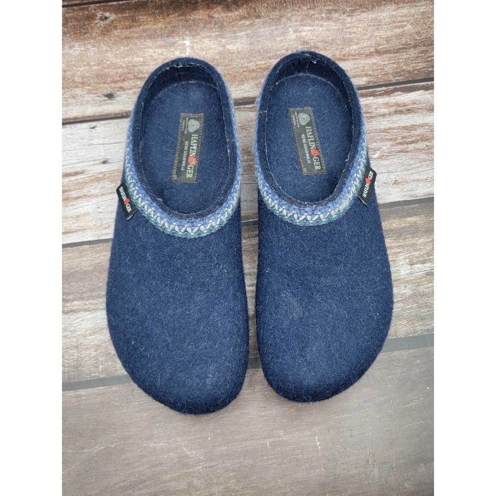 Navy wool Haflinger clogs size Mens 11 / 44